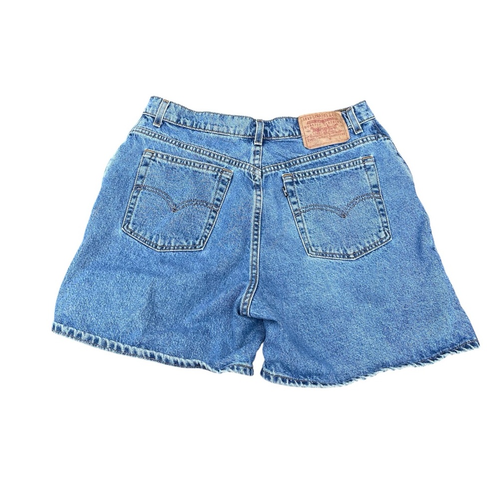 LEVI’S Vintage 90s Black Tab High Rise Button Fly Jean Shorts - Picture 2 of 6